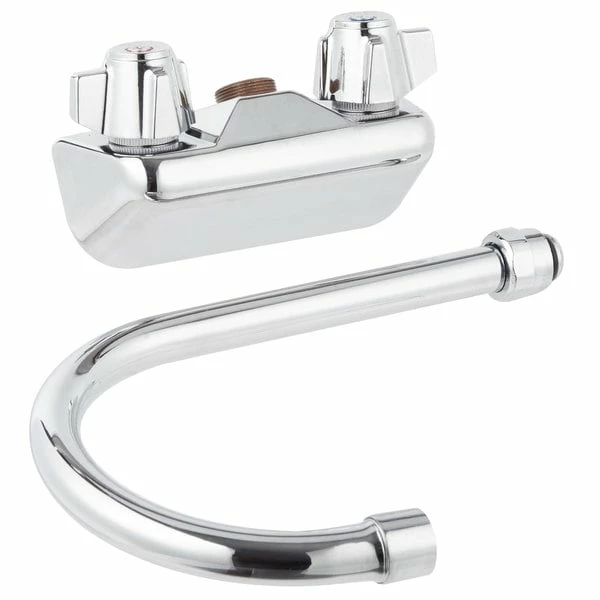 Regency Plumbing & Hardware Regency Wall Mount Handsink Faucet With 6" Swivel Gooseneck Spout And 4" Centers - Image 4