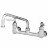T&S Brass And Bronze Works T&S B-0231-CC Wall Mounted Pantry Faucet With 8" Centers, 12" Swing Nozzle, And Eterna Cartridges