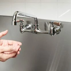 Assure Parts 12" Wall Mounted Swing Spout Swivel Faucet With 8" Centers