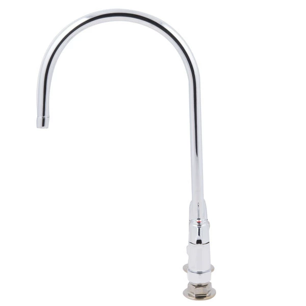 T&S Brass And Bronze Works Equip By T&S 5F-4DLS09 Deck Mounted Faucet With 9" Gooseneck Spout, 4" Centers, Laminar Flow Device, And Lever Handles - Image 3