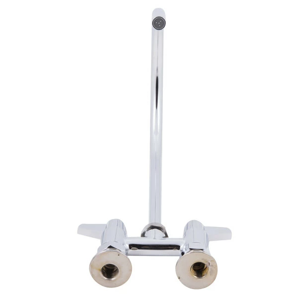 T&S Brass And Bronze Works Equip By T&S 5F-4DLS09 Deck Mounted Faucet With 9" Gooseneck Spout, 4" Centers, Laminar Flow Device, And Lever Handles - Image 4