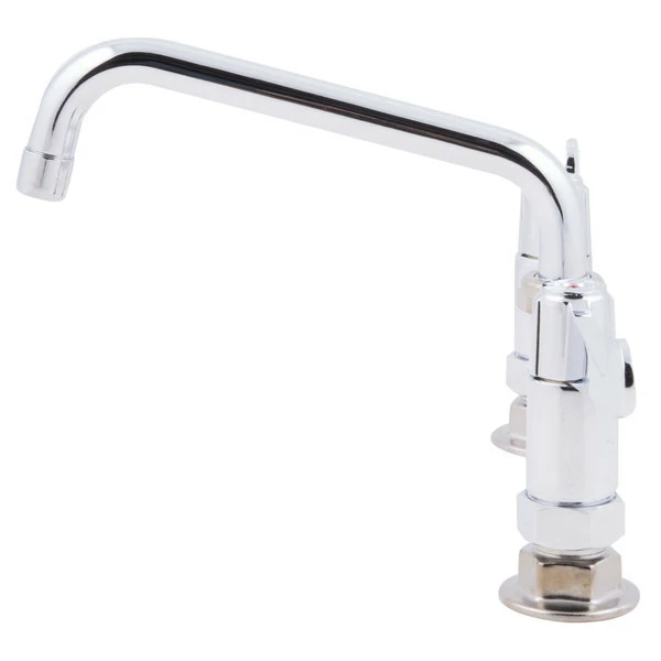 T&S Brass And Bronze Works Equip By T&S 5F-8DWX08 Deck Mounted Faucet With 8" Adjustable Centers, 8 1/8" Swing Spout, 5.27 GPM Laminar Flow Device, Cerama Cartridges, And Wrist Handles - Image 3