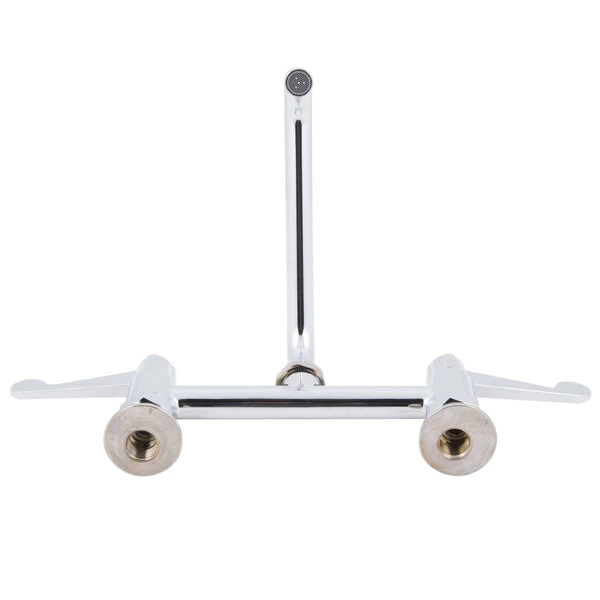 T&S Brass And Bronze Works Equip By T&S 5F-8DWX08 Deck Mounted Faucet With 8" Adjustable Centers, 8 1/8" Swing Spout, 5.27 GPM Laminar Flow Device, Cerama Cartridges, And Wrist Handles - Image 4