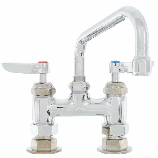 T&S Brass And Bronze Works T&S B-2283-CR Deck Mount Sink Faucet With 4" Adjustable Centers, 6" Swing Nozzle, And Cerama Cartridges - Image 2