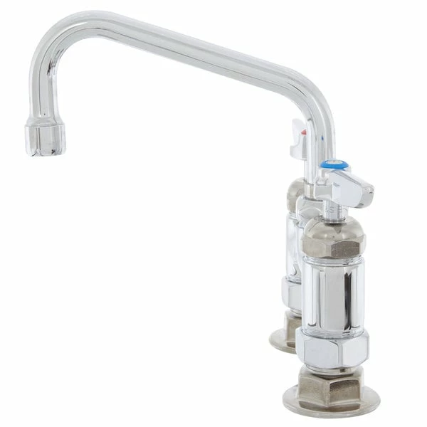 T&S Brass And Bronze Works T&S B-2283-CR Deck Mount Sink Faucet With 4" Adjustable Centers, 6" Swing Nozzle, And Cerama Cartridges - Image 3