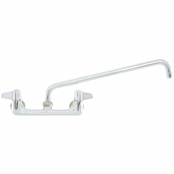 T&S Brass And Bronze Works Equip By T&S 5F-8WLX16 Wall Mounted Faucet With 16 1/8" Swing Spout, 5.2 GPM Laminar Flow Device, 8" Adjustable Centers, And Lever Handles - Image 2