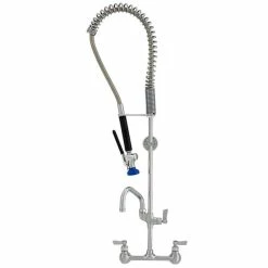Fisher 34452 Backsplash Mounted Pre-Rinse Faucet With 8" Centers, 10" Add-On Faucet, And Wall Bracket
