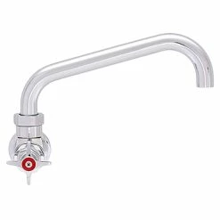 Fisher 5714 Wall Mounted Faucet With 14" Swing Nozzle, 37 GPM Flow, And Cross Handle