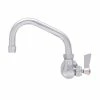 Fisher 67601 Wall Mounted Stainless Steel Faucet With 6" Swing Nozzle, 2.2 GPM Aerator, And Lever Handle