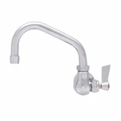 Fisher 67601 Wall Mounted Stainless Steel Faucet With 6" Swing Nozzle, 2.2 GPM Aerator, And Lever Handle