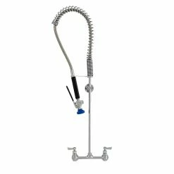 Fisher 53430 Wall Mounted Stainless Steel Pre-Rinse Faucet With 8" Centers, 36" Hose, And Wall Bracket