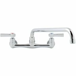 Advance Tabco K-11 Wall Mount Faucet With 14" Swing Spout, 1.5 GPM Aerator, 8" Centers, And Lever Handles