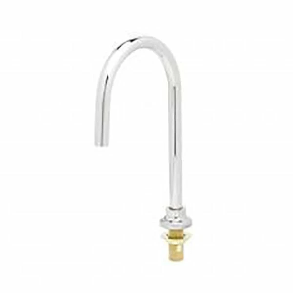 T&S Brass And Bronze Works T&S B-0520-F1-20 5 1/2" Deck Mounted Faucet With Swivel Gooseneck Nozzle, 2 GPM Flow Control Tower, And Plain End