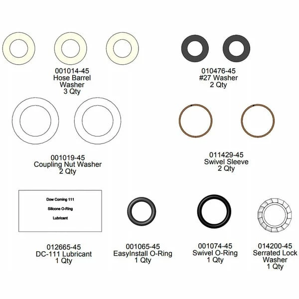 T&S Brass And Bronze Works T&S B-PRU-RK Pre-Rinse Repair Kit