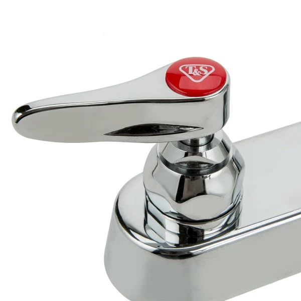 T&S Brass And Bronze Works T&S B-1134 Deck Mount Workboard Faucet With 8" Centers, 14" Swing Nozzle, Escutcheon, And Tailpieces - Image 6