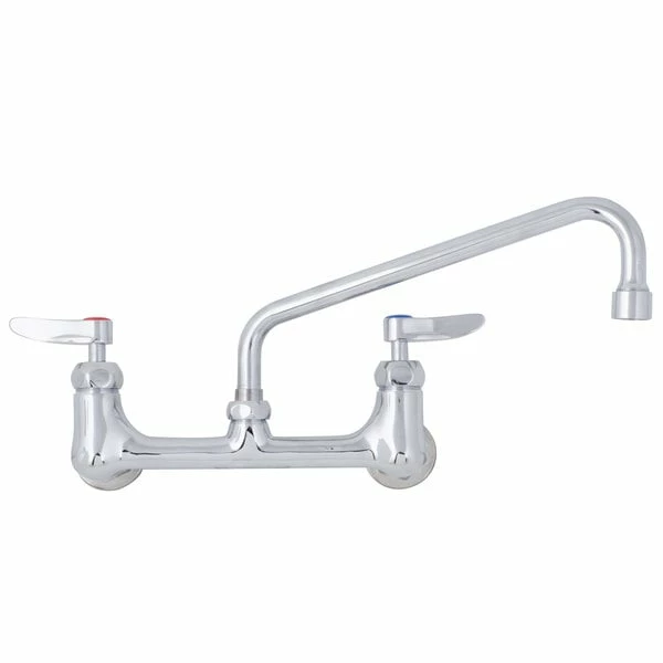 T&S Brass And Bronze Works T&S B-2342-VF22-CR Wall Mounted Faucet With 8" Adjustable Centers, 10" Swing Spout, 2.2 GPM Aerator, Cerama Cartridges, And Lever Handles - Image 3