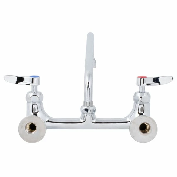 T&S Brass And Bronze Works T&S B-2342-VF22-CR Wall Mounted Faucet With 8" Adjustable Centers, 10" Swing Spout, 2.2 GPM Aerator, Cerama Cartridges, And Lever Handles - Image 5