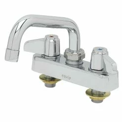 T&S Brass And Bronze Works Equip By T&S 5F-4CLX06 Deck Mounted Workboard Faucet With 6 1/8" Swing Nozzle And 4" Centers - ADA Compliant