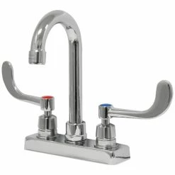 Advance Tabco K-56 Deck Mount 3 1/2" Gooseneck Faucet With Wrist Handles And 4" Centers