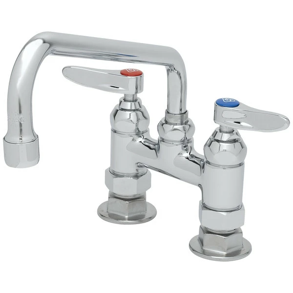 T&S Brass And Bronze Works T&S B-0226 Deck Mounted Pantry Faucet With 4" Adjustable Centers, 10" Swing Nozzle, And Eterna Cartridges