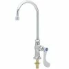 T&S Brass And Bronze Works T&S B-0308-04 Deck Mount Pantry Faucet With Single Supply, 5 3/4" Gooseneck Spout, Eterna Cartridge, And 4" Wrist Action Handle