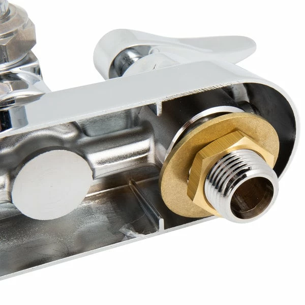 T&S Brass And Bronze Works T&S B-1146-2-V12-CR Wall Mounted Workboard Faucet With 4" Centers, 4 3/8" Gooseneck Spout, 1.2 GPM Aerator, Cerama Cartridges, And Lever Handles - Image 6