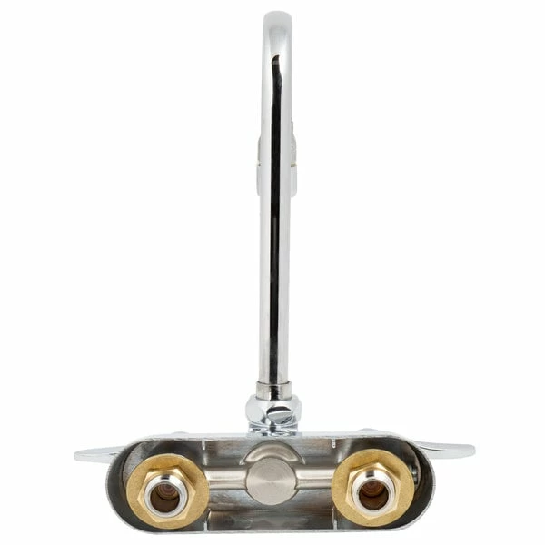 T&S Brass And Bronze Works T&S B-1115-132XN5CR Wall Mounted Workboard Faucet With 2 7/8" Gooseneck Spout, 4" Centers, .5 GPM Non-Aerated Spray Device, Cerama Cartridges, And Lever Handles - Image 4