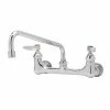 T&S Brass And Bronze Works T&S B-2342 Wall Mounted Faucet With 10" Swing Spout, 23.09 GPM Stream Regulator, 8" Adjustable Centers, And Lever Handles