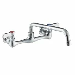 Regency Plumbing & Hardware Regency Wall Mount Faucet With 12" Swing Spout And 8" Centers