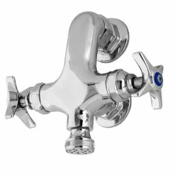 T&S Brass And Bronze Works T&S B-0810 Wall Mount Faucet With 3 1/8" Vertical Spout, 2.2 GPM Rosespray Outlet, And Adjustable 3" Centers