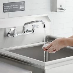 Regency Plumbing & Hardware Regency Wall Mount Faucet With 10" Swing Spout And 8" Centers