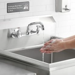 Regency Plumbing & Hardware Regency Wall Mount Faucet With 6" Swing Spout And 8" Centers