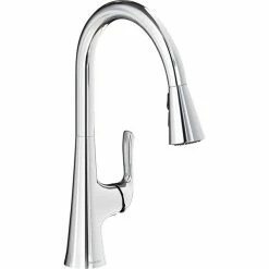 Elkay LKHA1041CR Harmony Deck Mount Chrome Kitchen Faucet With Pull-Down Spray Head And Forward Lever Handle