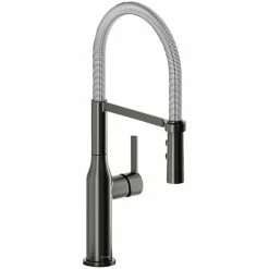 Elkay LKAV1061BKCR Avado Deck Mount Black And Chrome Kitchen Faucet With Semi-Professional Spout And Lever Handle