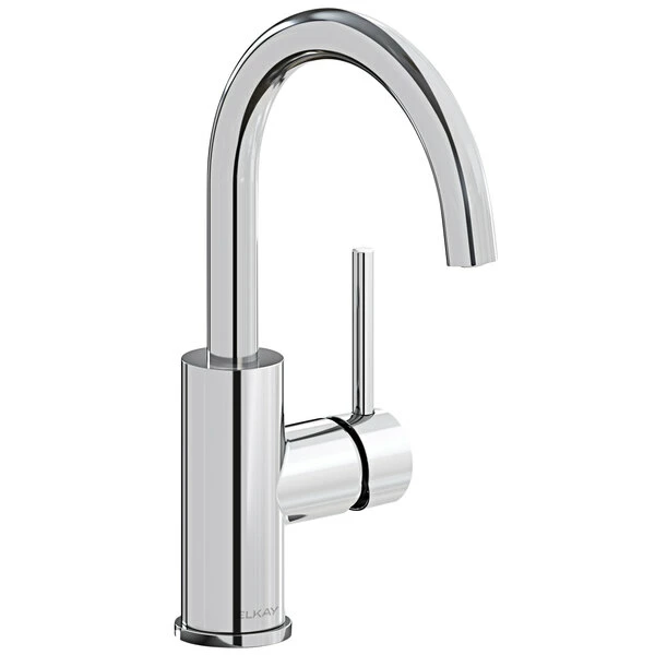 Elkay LKAV3021CR Avado Deck Mount Chrome Bar Faucet With 6 1/2" Gooseneck Spout And Lever Handle