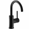 Elkay LKAV3021MB Avado Deck Mount Matte Black Bar Faucet With 6 1/2" Gooseneck Spout And Lever Handle