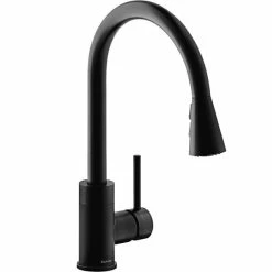 Elkay LKAV3031MB Avado Deck Mount Matte Black Kitchen Faucet With Pull-Down Spray Head And Forward Lever Handle