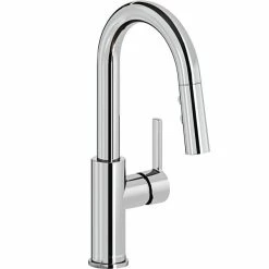 Elkay LKAV3032CR Avado Deck Mount Chrome Bar Faucet With Pull-Down Spray Head And Lever Handle