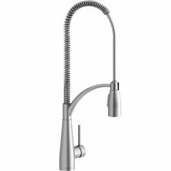 Elkay LKAV4061LS Avado Deck Mount Lustrous Steel Kitchen Faucet With Semi-Professional Spout And Forward Lever Handle