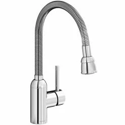 Elkay LK2500CR Pursuit Deck Mount Chrome Laundry / Utility Faucet With Flexible Spout And Forward Lever Handle