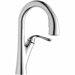 Elkay LKHA4032CR Harmony Deck Mount Chrome Bar Faucet With Pull-Down Spray Head And Forward Lever Handle