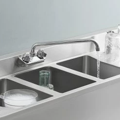 Regency Plumbing & Hardware Regency Wall Mount Faucet With 14" Swing Spout And 4" Centers