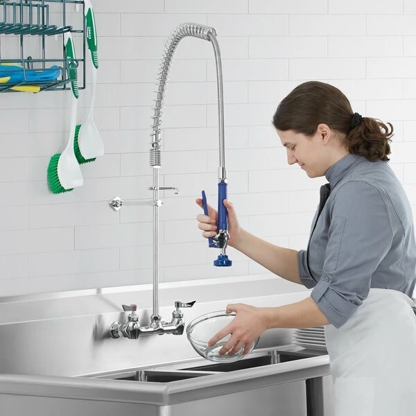 Waterloo 1.15 GPM Wall-Mounted Pre-Rinse Faucet With 8" Centers