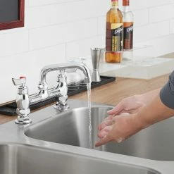 Waterloo Deck-Mounted Faucet With 8" Centers And 6" Swing Spout