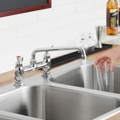 Waterloo Deck-Mounted Faucet With 8" Centers And 10" Swing Spout