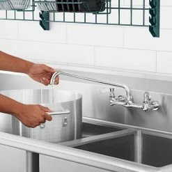 Regency Plumbing & Hardware Regency Wall Mount Faucet With 14" Swing Spout And 8" Centers