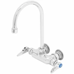 T&S Brass And Bronze Works T&S B-0346 Wall Mounted Pantry Faucet With 3 3/8" Adjustable Centers And 5 1/2" Swivel Gooseneck