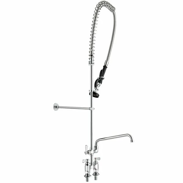 Regency Plumbing & Hardware Regency 1.15 GPM Deck Mount Pre-Rinse Faucet With 12" Add-On Faucet And 4" Centers - Image 2