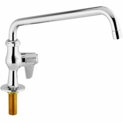 T&S Brass And Bronze Works Equip By T&S 5F-1SLX14 Deck Mounted Single Hole Faucet With 14 1/8" Swing Spout, 4.67 GPM Laminar Flow Device, Cerama Cartridge, And Lever Handle