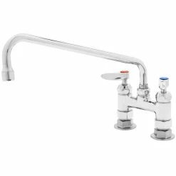 T&S Brass And Bronze Works T&S B-0225-CR-K-F10 Deck Mounted Pantry Faucet With 4" Adjustable Centers, 12" Swing Nozzle, 1.0 GMP Aerator, And Lever Handles